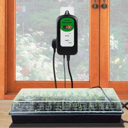 Produits Contrôleur de thermostat à écran numérique avec une aiguille de température 2042 Celsius pour la germination des graines Reptiles brassant le tapis de chaleur