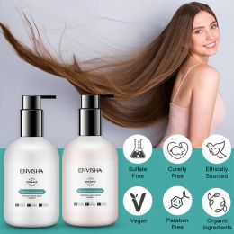 Produits ENVISHA shampooing revitalisant cheveux peau soin du cuir chevelu sérum de croissance contrôle de l'huile hydratant souple lustre antipelliculaire anti-démangeaisons