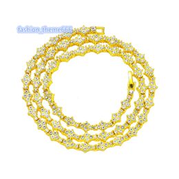 Gratis verzending producten mode 18k gouden zirkoon hiphop tennisketting moissanite ketting sieraden voor vrouwen