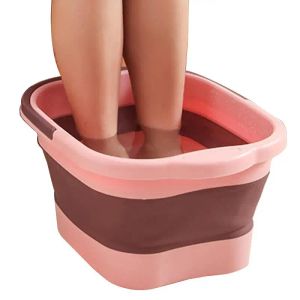 Producten Vouwen voetbadbadbadbassin met voetmassager en hanteren pedicure voet spa voor voeten stressverlichting opvouwbare voetbad