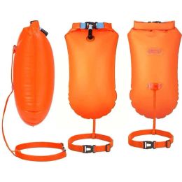 Produits gonflables ouverts Swimming Bouée Tow Float Dry Sac Double Airbag avec ceinture pour le rangement en eau Sport en eau Sac de sécurité R9N2