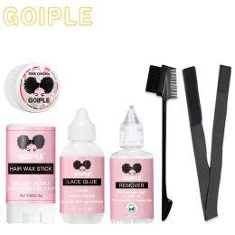 Produits Invisible Wig Adhesive Hair Lace Glue Remover Small Size Hair Wax Stick for Wig Hair Edge Control Travel Gel Taille Kit