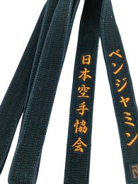 Produits Japan Karate Association Black Belt Broidery Japanese Martial Arts Sports Coach JKA Fédération Nom personnalisé Cotton large 5cm