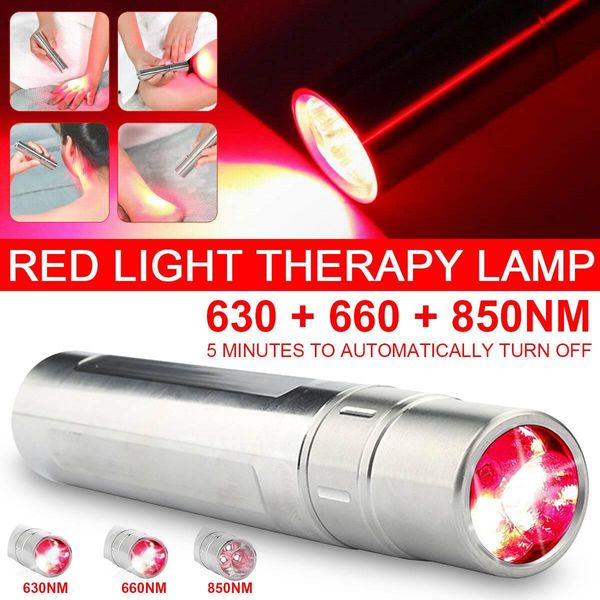 Produits Douleurs articulaires Portable Led proche infrarouge infrarouge 850nm lampe médicale portative 630nm 660nm lampe de thérapie torche de thérapie par la lumière rouge