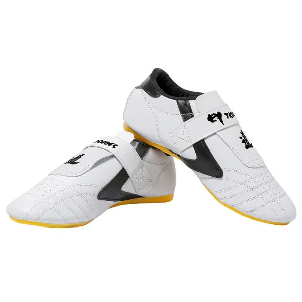 Zapatos de cuero transpirables para entrenamiento de Taekwondo, artes marciales, Karate, zapatos de lona para caminar Unisex de cuero Artificial kungfú chino