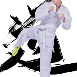 Produits Men Karate Uniform Set Adult Sports Training Vêtements Practices de vêtements de sport Pantalons de vêtements polyester Accessoire professionnel