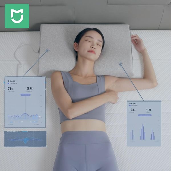 Productos Mijia Smart No Feeling Sleep Monitoring Pillow con Sensor de sueño inteligente El análisis de datos de sueño Informe Trabajo de mihome App