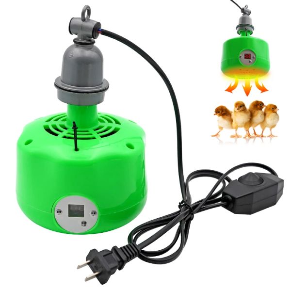 Nueva lámpara calefactora de 300W, luz cálida para animales de granja, controlador de temperatura, calentador, Bombilla que mantiene el calentamiento para mascotas, lechones, pollos y perros