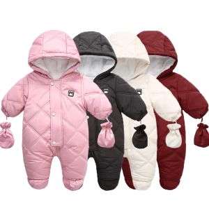 Producten Pasgeboren jongen meisje kleding set met handschoenen winter kinderen mode romper voor baby's baby snowuit jumpsuit babymeisje kleding 024m