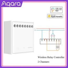 Producten Originele Mijia Aqara Twoway Control Module Wireless Relay Controller 2 kanalen werken voor Mijia App en Home Kit