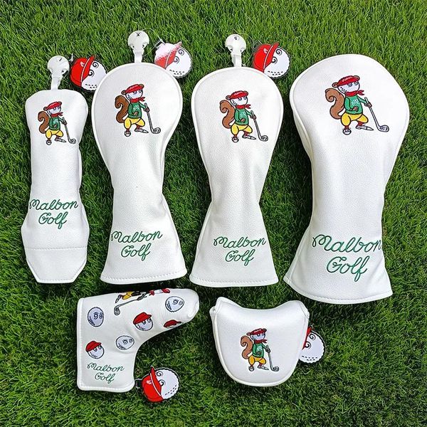 Productos Otros productos de golf Ardilla Golf Woods Headcovers Cubiertas para conductor Fairway Putter 135UT Clubs Set Heads PU Cuero Unisex Alto q