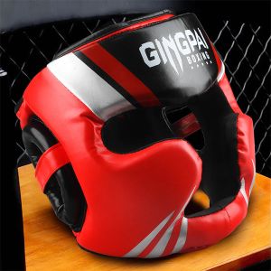 Promoción de productos Boxeo MMA Casco de seguridad Protectores para la cabeza Casco de entrenamiento para niños adultos Muay Thai Kickboxing Cascos totalmente cubiertos