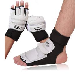 Produits Pu Leather Taekwondo Gants ou Protector Foot pour les combats de kickboxing, le support de la cheville, la protection contre les palmiers du garde-pied, 2 PCS