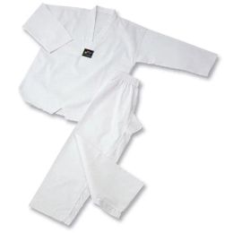 Producten Zuiver Wit Taekwondo Uniform Kwaliteit Dobok Kinderen Volwassen Kleding Karate Judopak TKD Trainingskleding Jas met lange mouwen