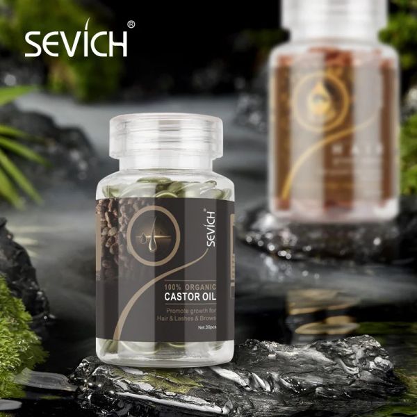 Productos Kit de crecimiento del cabello Sevich 2 unids/set cápsula de aceite de jengibre orgánico para el cabello tratamiento para prevenir la caída del cabello cápsula de reparación del cabello dañado