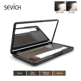 Produits Sevich Hair Root TouchUp 8G Powder de l'ombre capillaire 4 couleurs 4 couleurs de commande de bord étanche Contrôle de la cheveux poudre avec pinceau avec pinceau