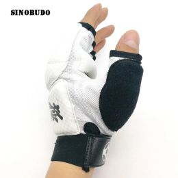Produits SINOBUDO Kyokushin Karate Fighting Hand Protector Kyokushinkai Karate Gloves PU Leather Martial Sports Fitness Boxing Gloves