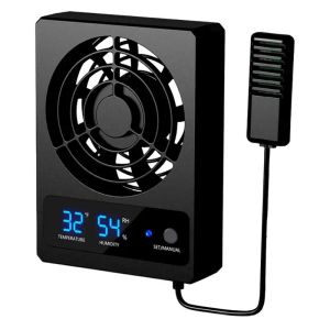 Ventilador de ventilación de productos para ventilador de enfriamiento inteligente de recipiente con pantalla LED fuerte viento fuerte para anfibios serpientes reptiles reptiles