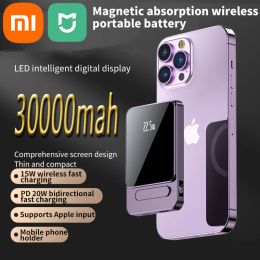 Producten Xiaomi Mijia 30000MAH Magnetische draadloze lader Power Bank Fast Laying for iPhone 14 13 12 11 Samsung Xiaomi Mini PowerBank