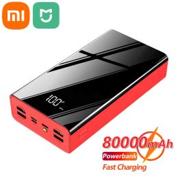 Producten Xiaomi Mijia 80000MAH Power Bank met digitale display LED -licht draagbare power bank externe batterijlader snelle oplader