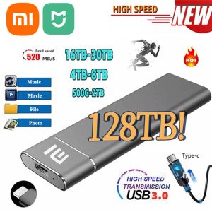 Produits Xiaomi Mijia Portable SSD 128TB 1TB 2TB HAUTPEED MASS STOCKAGE USB 3.0 Interface de disque dur externe pour les ordinateurs portables informatiques