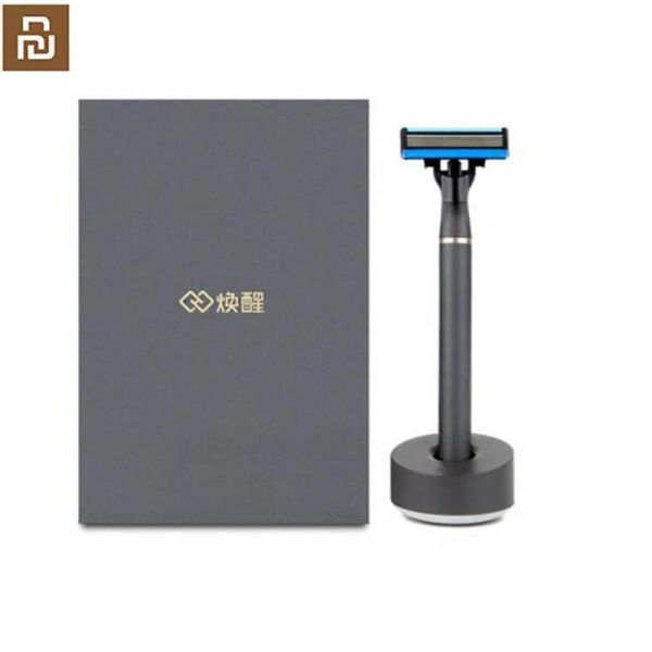 Produits Xiaomi Mijia Razor Smart New Men Men Razor Lemon saveur 7 en 1 ensembles magnétiques Remplacez le clip meilleur cadeau pour père Housband