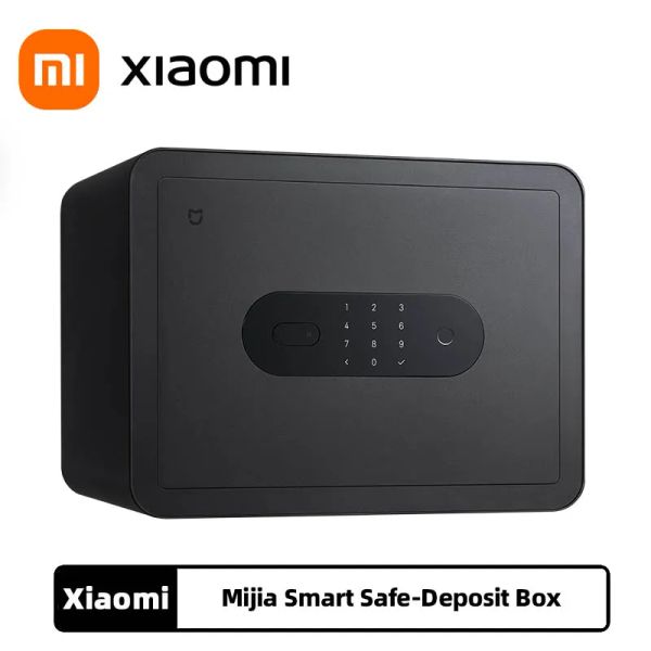 Produits Xiaomi Mijia Smart SafeDeposit Box 65mn Antidriled Steel Plate Semiconductor Empreinte de reconnaissance d'empreintes digitales avec Mi Home App