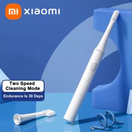 Produits Xiaomi Mijia Sonic Brosse à dents T100 Brosse à dents électriques USB Brosse à dents automatiques ultrasoniques et étanches avec têtes avec têtes