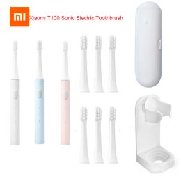 Producten Xiaomi Mijia T100 Sonische elektrische tandenborstel Mi Smart tandenborstel Kleurrijk USB Oplaadbare IPX7 Waterdicht voor tandenborstelskop