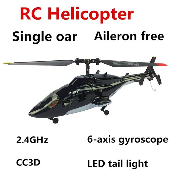 Hélicoptère RC professionnel 2.4G 5CH 6 axes CC3D modèle avion simple lame Fly Wolf sans aileron mode main gauche/main droite