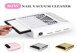 Profesinoal 80W Nail Dust Collector Fan Fabuum Machine Machine de manucure avec filtre Salon Salon Nails Art Équipement 88034256375061