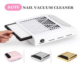 Profesinoal 80W Nail Dust Collector Fan Fabuum Machine Machine de manucure avec filtre Salon Salon Nails Art Équipement 88034252965489