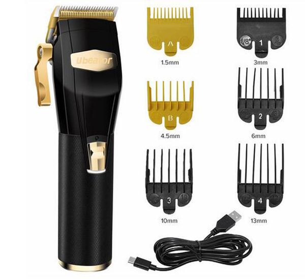 Profesional Pein Clippers Set Trimmer Barbershop Máquina de corte Cortero Cortadura de pelo inalámbrico Red Black Men Familia Barbda T Outliner Clipper Usb Carga