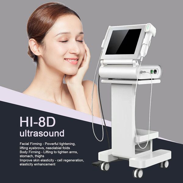 Profession HIFU système 8D ultrasons raffermissement de la peau Lifting du visage Anti-rides raffermissement du visage levage sourcils Machine de beauté