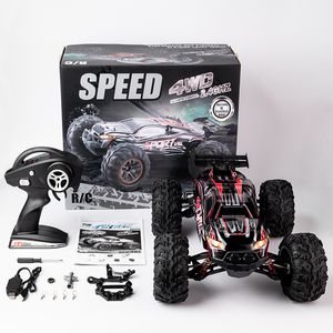 Profesional 1:10 sin escobillas 4WD 2,4G RC Car Racing Drift 60 KM/H todo terreno todoterreno dirección engranaje aleación marco RC modelo juguete 2354