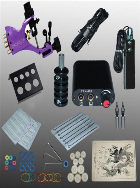 Professionnel 1 ensemble équipement complet tatouage mitrailleuse alimentation cordon Kit corps beauté outils de bricolage 3345578