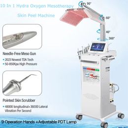 Professionnel 10 en 1 Hydro Mesotherapy Hydra Dermabrasion Machine faciale Vacuum Aqua Peleling Skin Rethays Oxygène