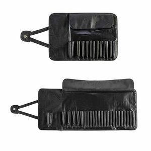 Professionnel 12/24 Fente Maquillage Brosse Titulaire Cosmétique Organisateur Roulant Sac Cas Conteneur Poche Sacs 211224