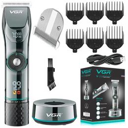 Professionnel 15 Vitesse du moteur Ajuster la coupe-cheveux pour hommes Coiffure à barbe électrique Clipper Machine de coupe de cheveux rechargeable Barber 240412