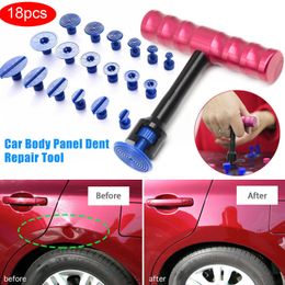 2019 18 stks Professionele T-bar Auto Body Panel Paintless Dent Removal Reparatie Lifter Tool + Puller Tabs Autoto Moto Moto Removal Gratis verzending