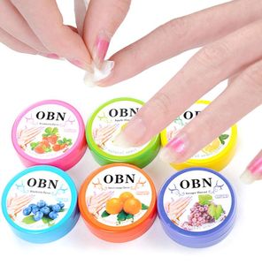 Boîte de dissolvant pour vernis à ongles Saveur parfumée aux fruits Wraps Pot Papier Chiffon Serviette Lingette humide Nail Art Vanish Removal Tissu non tissé