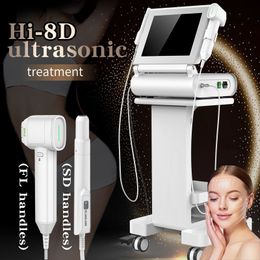 Professionele 2 handle 8d Hifu Anti-Wrinkle Body Slimming Machine Echografie Skin Trachering Face Lift Anti-verouderingsapparaat