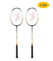 Ensemble de remplacement de batte de Badminton professionnel pour 2 joueurs, raquette de Badminton ultralégère en Fiber de carbone avec sac Raket4487735