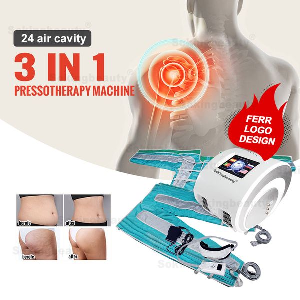 PROFESSIONNEUX AIRBAGS PRESSOTERAPIA Infrarouge Corps Slimming Machine avec des yeux Massage Pressotherapy Lymphatic Drainage Sauna Suit