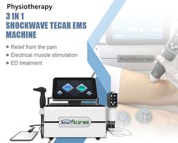 Professionnel 3 en 1 Autres équipements de beauté Tecar EMS Shock Wave Smart Tecar Machine Soulagement de la douleur ED Traitement Appareil de massage musculaire pour une utilisation en clinique