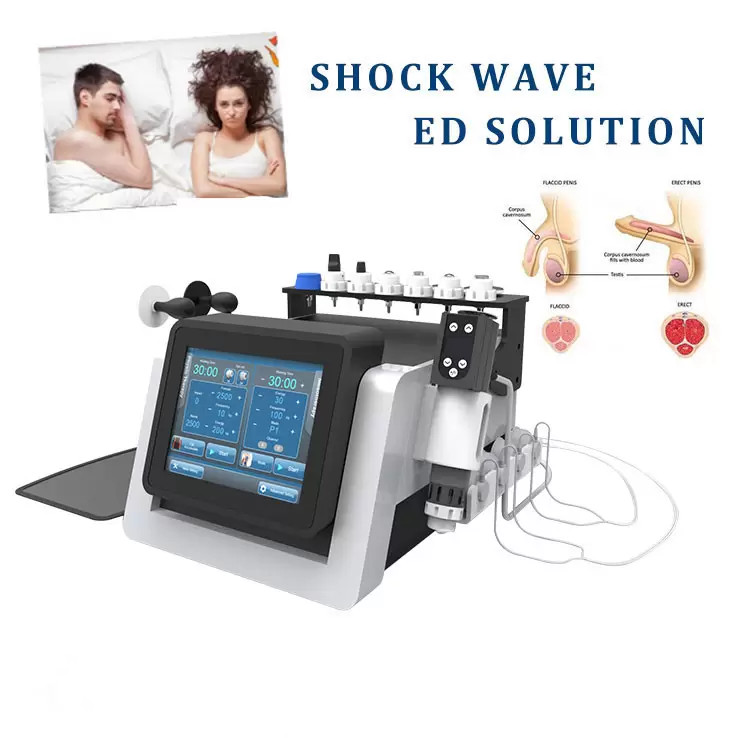Professionell 3 i 1 Shock Wave Shockwave Tecar EMS Full Body Massager Pain Relief ED Behandling Celluliter Reduktion Fysioterapiutrustning för salong och hemanvändning