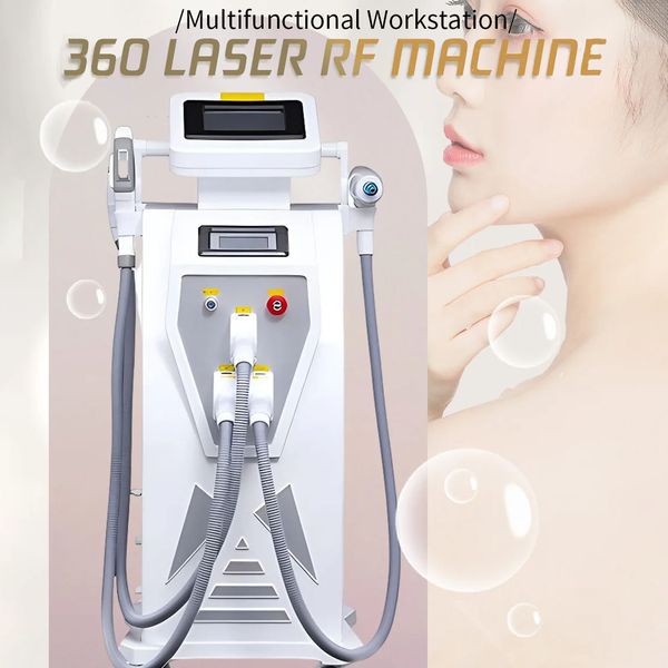 Máquina profesional de eliminación de tatuajes para el cabello sin dolor, 3 en 1, para el cuidado de la piel, rejuvenecimiento de la piel, disipación de manchas y arrugas, instrumento de belleza OPT + Pico + RF