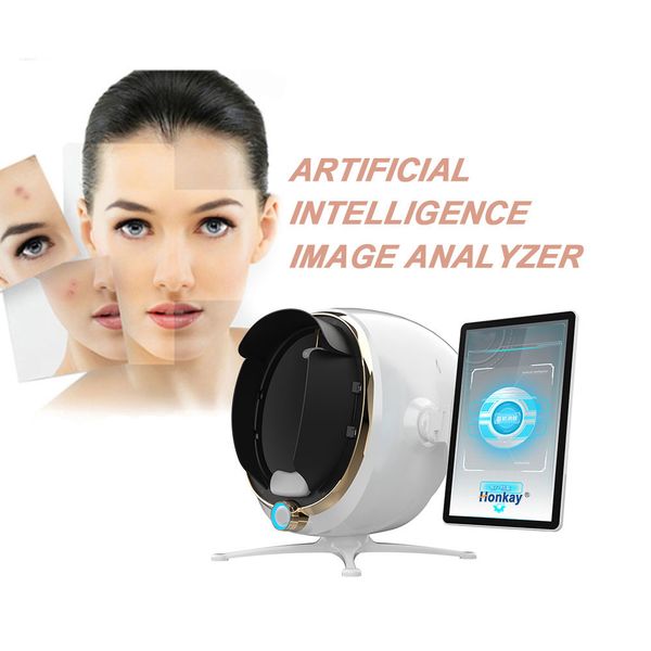 Espejo mágico facial 3D profesional Analizador de análisis de piel digital Escáner de prueba de humedad Escáner de diagnóstico de problemas de piel de cara completa para centro de belleza SPA Uso en salón