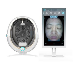 Afslankmachine Professionele 3D draagbare gezichtstester Scanner Slimme gezichtsanalyse Technologie Online ondersteuning Magische spiegelhuidanalysatormachine