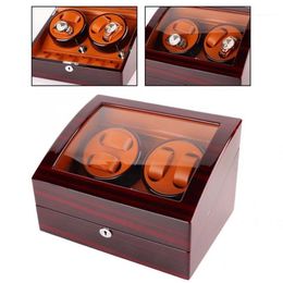 Professionele 4 slot automatische horloge Winder Case Mechanische polshorloge Rotate doos 100-240V horloge reparatie Tool voor horlogemaker1276i